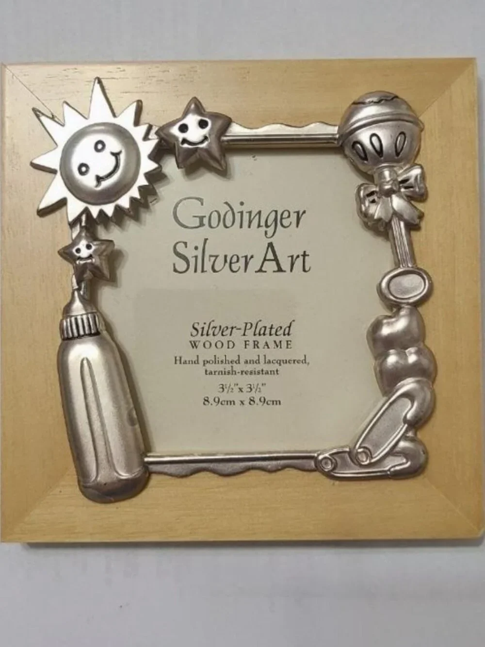 Silver‑Plated Wood Photo Frame